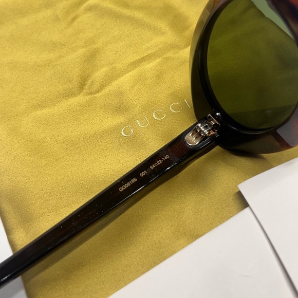 Gucci Tortoise Shell Swarovski Diamond Studded Sunglasses - Picture 7 of 10